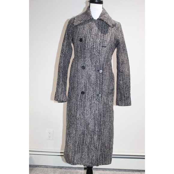 All Saints Women's Gray Double-Breasted Coat - Picture 5 of 11